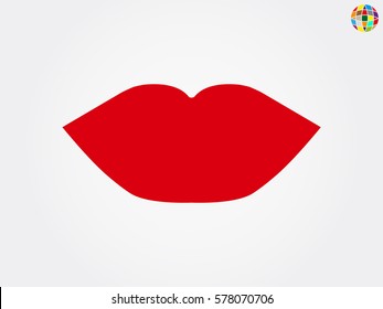 lips, icon, vector illustration eps10