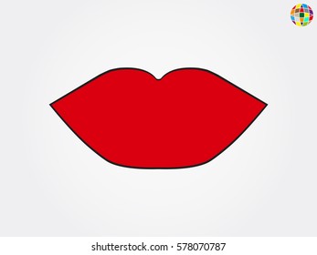 lips, icon, vector illustration eps10