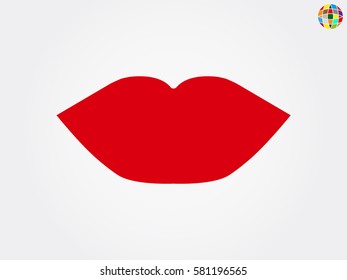 lips, icon, vector illustration eps10