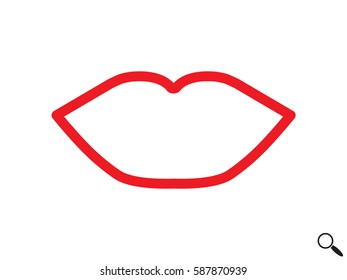 lips, icon, vector illustration eps10