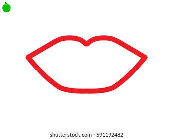 lips, icon, vector illustration eps10

