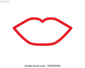 lips, icon, vector illustration eps10