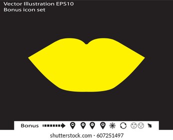 lips, icon, vector illustration eps10