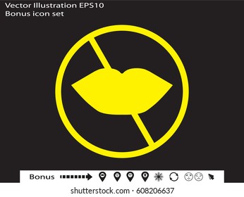 lips, icon, vector illustration eps10