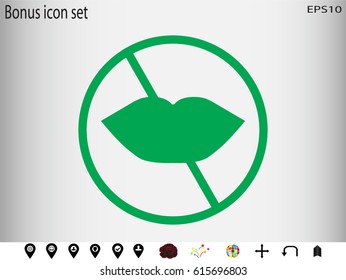 lips, icon, vector illustration eps10