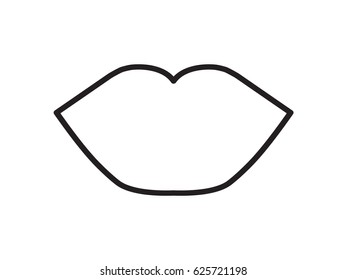 lips, icon, vector illustration eps10