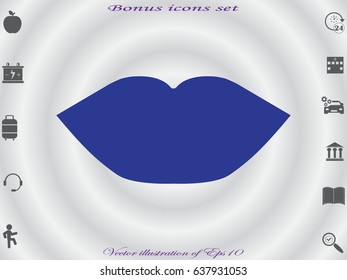 lips, icon, vector illustration eps10