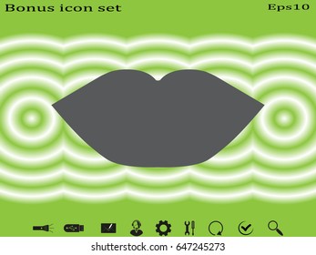 lips, icon, vector illustration eps10