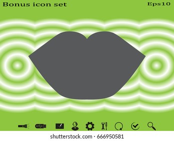 lips, icon, vector illustration eps10
