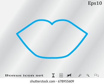 lips, icon, vector illustration eps10