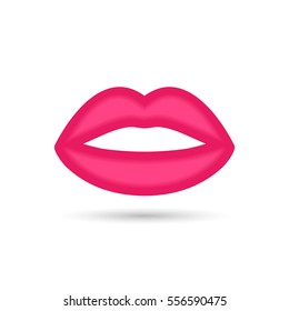 Lips icon vector illustration isolated on white.
