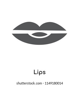 Lips icon vector isolated on white background for your web and mobile app design, Lips logo concept