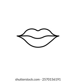 Lips icon Vector logo set flat