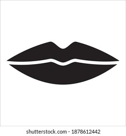 Lips Icon Vector Logo Template Illustration