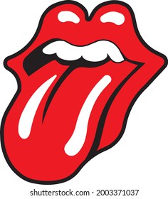 lips icon vector. Mouth icon vector