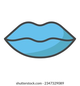 Lips icon vector on trendy style for design and print