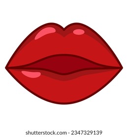 Lips icon vector on trendy style for design and print