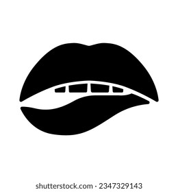 Lips icon vector on trendy style for design and print