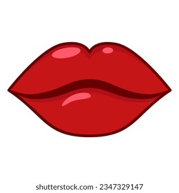 Lips icon vector on trendy style for design and print