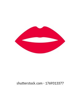 Lips icon vector on white background