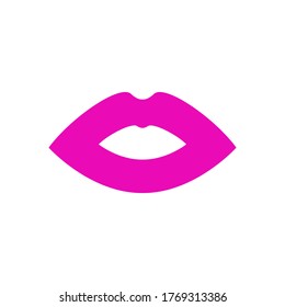 Lips icon vector on white background