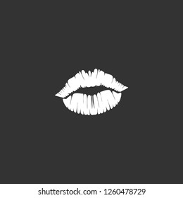 lips icon vector. lips sign on black background. lips icon for web and app