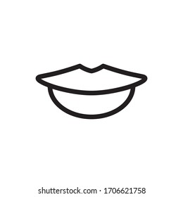 lips icon vector symbol template