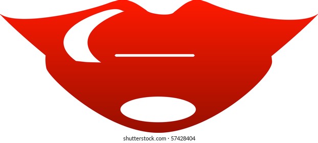Lips Icon Vector for Valentine's day or love.