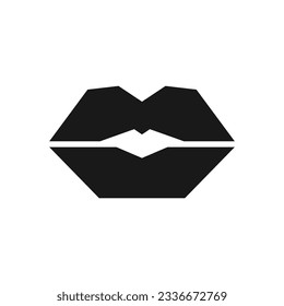 Lips icon. White background. Eps 10.