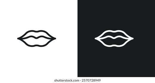 Lips icons set vectors on white background.