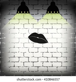 Lips illustration.