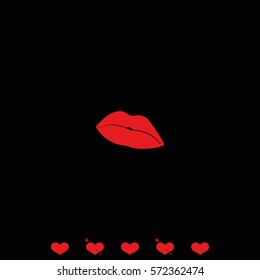 Lips illustration.