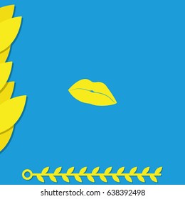 Lips illustration.