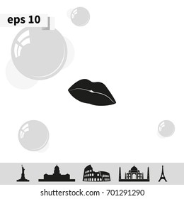 Lips illustration.