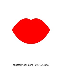Ilustración de labios. Icono del vector, símbolo aislado en blanco. Genial, sexy rojo. Carteles de dibujos animados para imprenta, cómics, moda, arte pop, diseño, pegatinas, tablas, paneles de decoración y fondos.