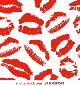 Lips de impresión vectorial cartoon fondo de patrón sin fisuras para papel pintado, envoltura, embalaje y fondo.