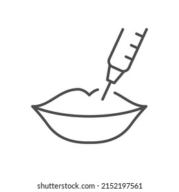 Icono de contorno de línea de inyección