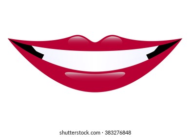 lips isolated on white background