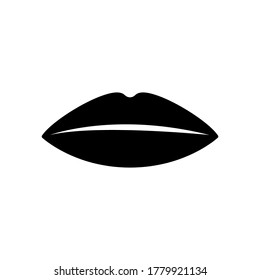 Lips, kiss icon vector design template