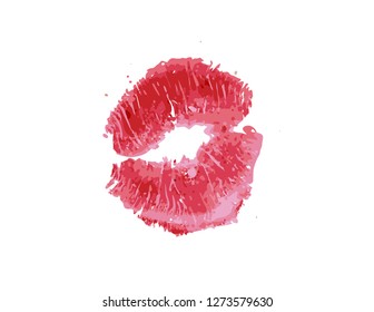 Lips kiss isolated