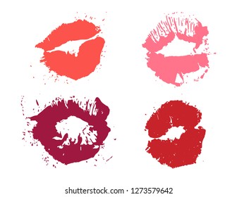 Lips kiss isolated