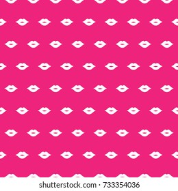 lips kiss romantic pattern white on pink
