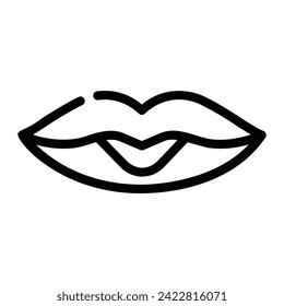 fondo del icono de línea de labios