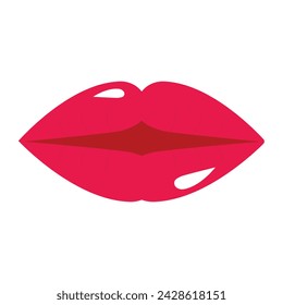 Lips line icon. Kiss, lipstick, teeth, mouth, tongue, face, shine, tenderness, lipstick, red, kiss, passion. Vector line icon for business and advertising