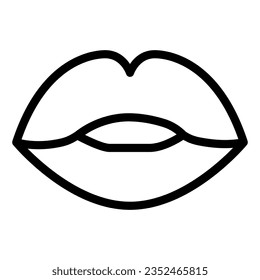 Lips Line Icon, Leidenschaft Konzept, Kiss Zeichen auf weißem Hintergrund, Lips Icon in Umriss Stil Mobile Konzept Web-Design. Vektorgrafiken.