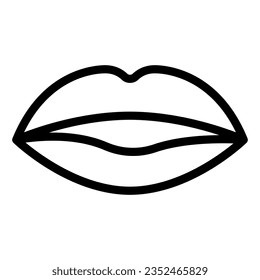Lips line icon, passion concept, Kiss sign on white background, Lips icon in outline style mobile concept web design. Vector graphics.
