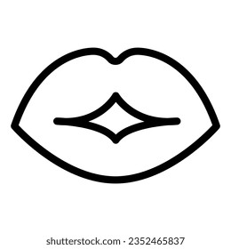 Lips line icon, passion concept, Kiss sign on white background, Lips icon in outline style mobile concept web design. Vector graphics.