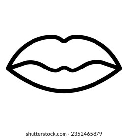 Lips line icon, passion concept, Kiss sign on white background, Lips icon in outline style mobile concept web design. Vector graphics.