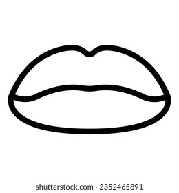 Lips line icon, passion concept, Kiss sign on white background, Lips icon in outline style mobile concept web design. Vector graphics.