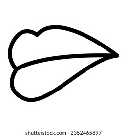 Icono de línea de labios, concepto de pasión, Signo de besos en fondo blanco, Icono de labios en diseño web de concepto móvil estilo contorno. Gráficos vectoriales.